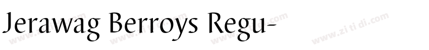 Jerawag Berroys Regu字体转换